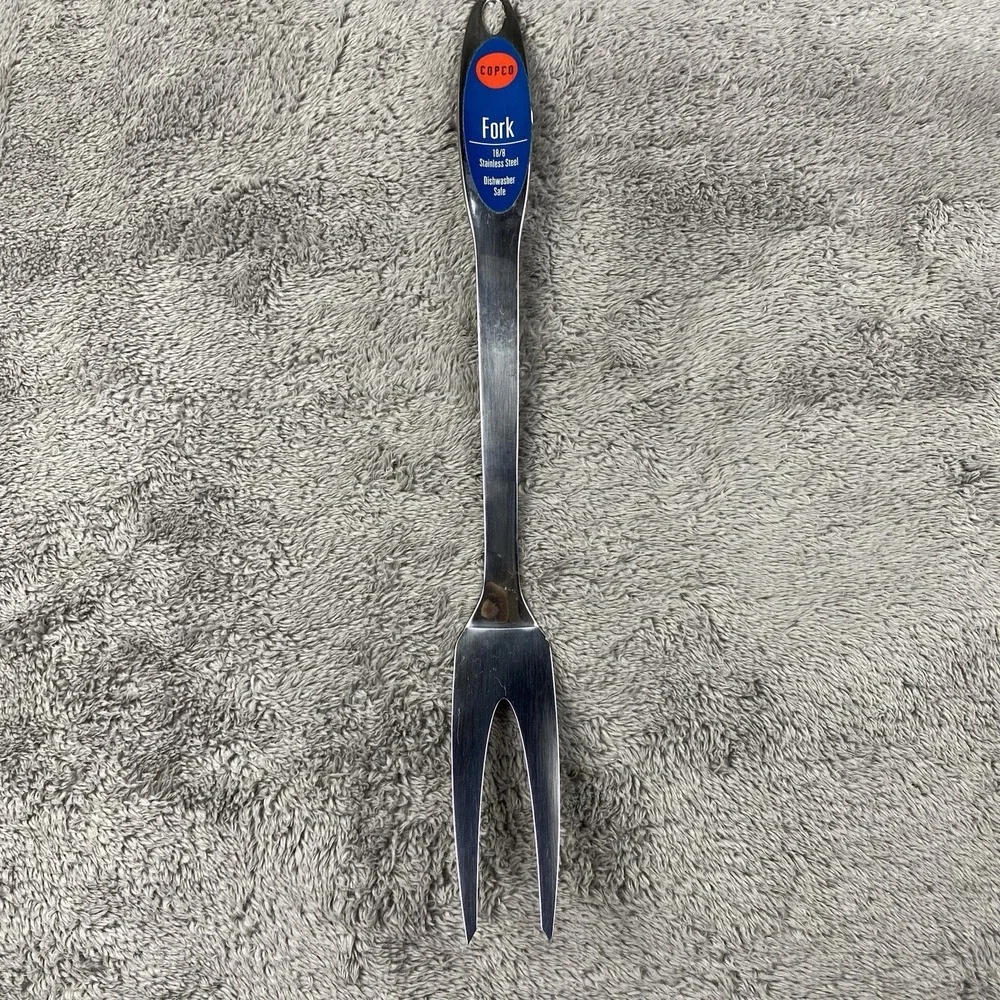 Copco 18/8 Stainless Steel Serving Carving Fork 2 Prong Double Fold Handle 13
